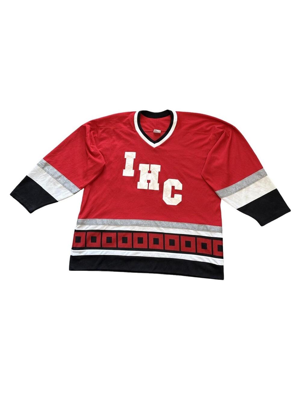 CCM IHC Hockey Jersey Red Adult Size XL Vintage